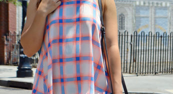 NEON PLAID x BLACK DENIM