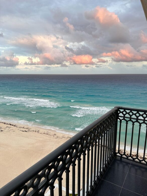 balcony sunset