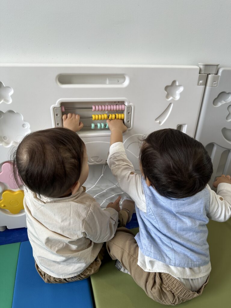 baby playing
